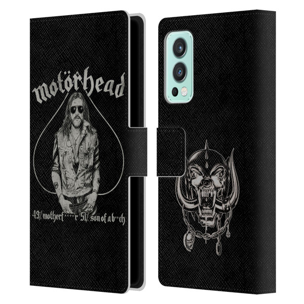 Motorhead Graphics Ace Of Spades Lemmy Leather Book Wallet Case Cover For OnePlus Nord 2 5G