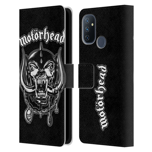 Motorhead Graphics Silver War Pig Leather Book Wallet Case Cover For OnePlus Nord N100