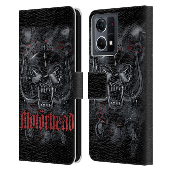 Motorhead Graphics Deathstorm Leather Book Wallet Case Cover For OPPO Reno8 4G