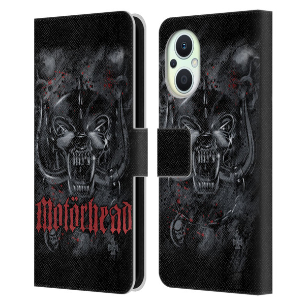 Motorhead Graphics Deathstorm Leather Book Wallet Case Cover For OPPO Reno8 Lite