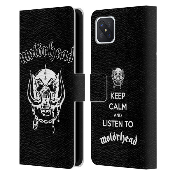 Motorhead Graphics Classic Logo Leather Book Wallet Case Cover For OPPO Reno4 Z 5G
