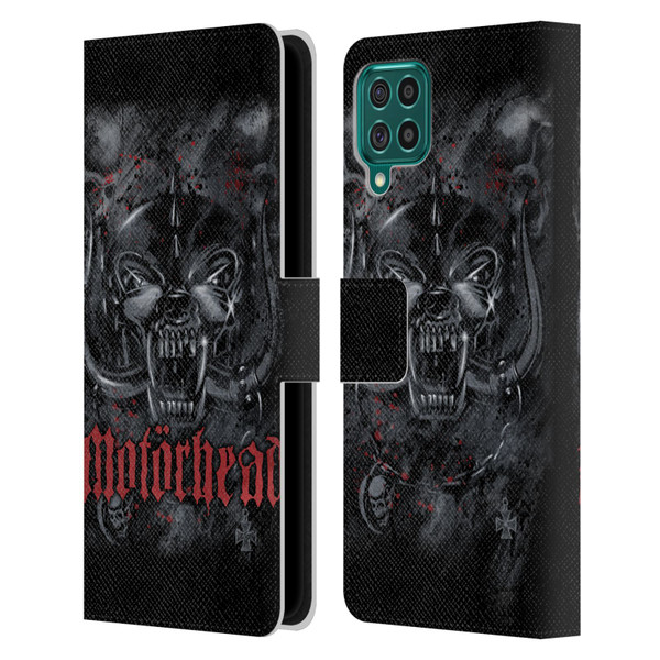 Motorhead Graphics Deathstorm Leather Book Wallet Case Cover For Samsung Galaxy F62 (2021)