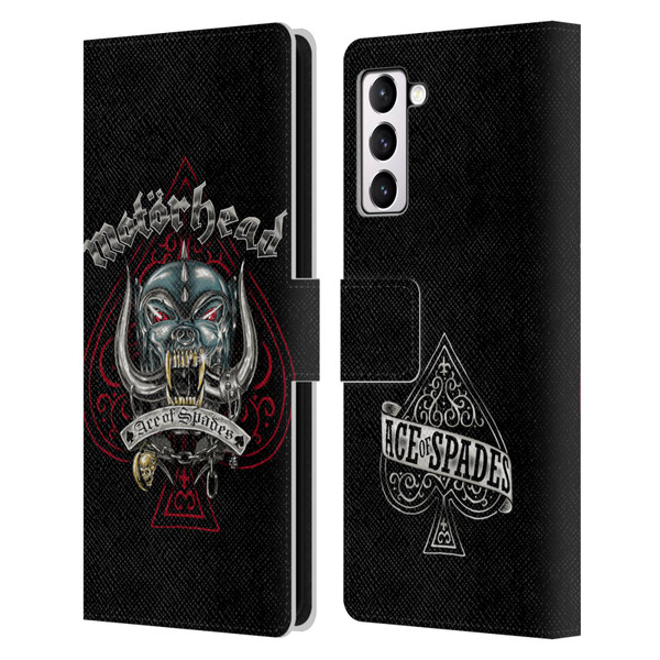 Motorhead Graphics Ace Of Spades Dog Leather Book Wallet Case Cover For Samsung Galaxy S21+ 5G