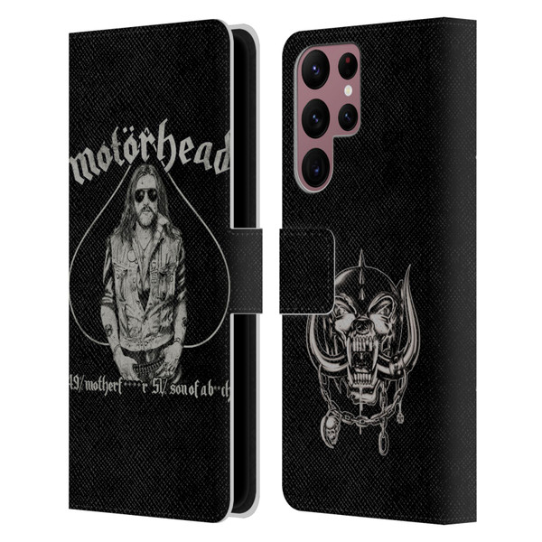 Motorhead Graphics Ace Of Spades Lemmy Leather Book Wallet Case Cover For Samsung Galaxy S22 Ultra 5G