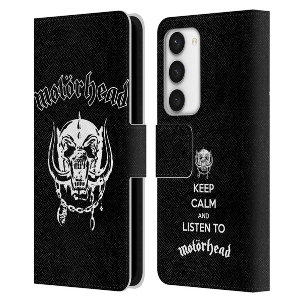 Motorhead Graphics Classic Logo Leather Book Wallet Case Cover For Samsung Galaxy S23 5G