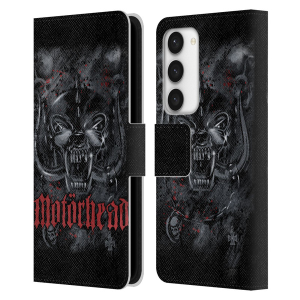 Motorhead Graphics Deathstorm Leather Book Wallet Case Cover For Samsung Galaxy S23 5G