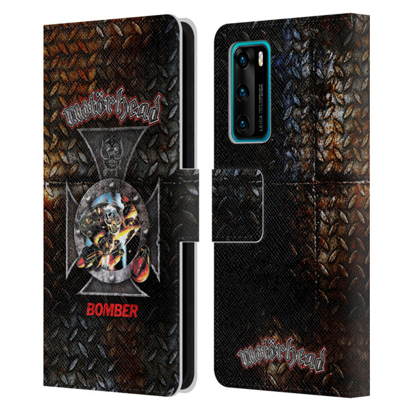 Motorhead Key Art Bomber Cross Leather Book Wallet Case Cover For Huawei P40 5G