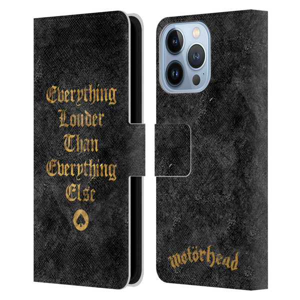 Motorhead Key Art Everything Louder Leather Book Wallet Case Cover For Apple iPhone 13 Pro