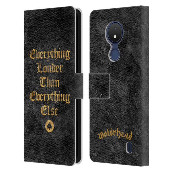 Motorhead Key Art Everything Louder Leather Book Wallet Case Cover For Nokia C21