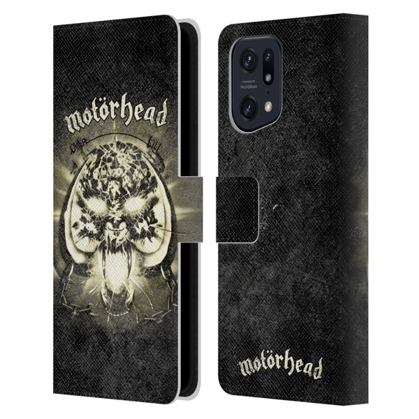 Motorhead Key Art Overkill Leather Book Wallet Case Cover For OPPO Find X5