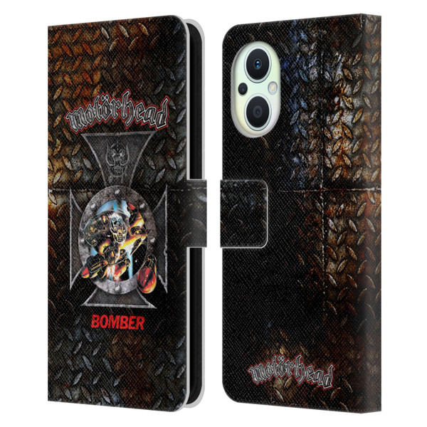 Motorhead Key Art Bomber Cross Leather Book Wallet Case Cover For OPPO Reno8 Lite