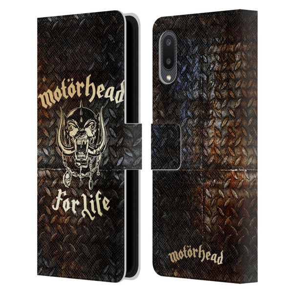 Motorhead Key Art For Life Leather Book Wallet Case Cover For Samsung Galaxy A02/M02 (2021)