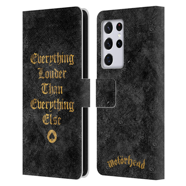 Motorhead Key Art Everything Louder Leather Book Wallet Case Cover For Samsung Galaxy S21 Ultra 5G