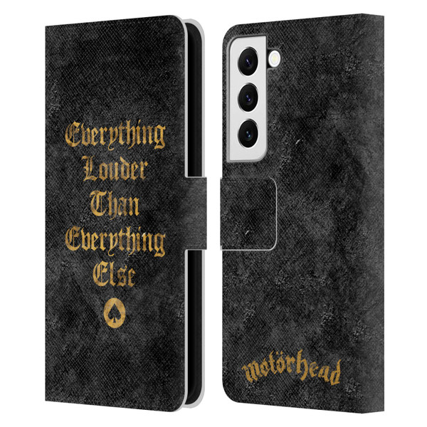 Motorhead Key Art Everything Louder Leather Book Wallet Case Cover For Samsung Galaxy S22 5G