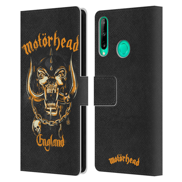 Motorhead Logo Warpig England Leather Book Wallet Case Cover For Huawei P40 lite E