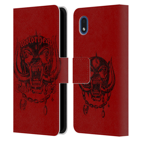 Motorhead Tours 1975 Leather Book Wallet Case Cover For Samsung Galaxy A01 Core (2020)