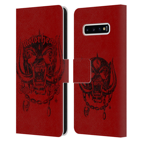 Motorhead Tours 1975 Leather Book Wallet Case Cover For Samsung Galaxy S10+ / S10 Plus