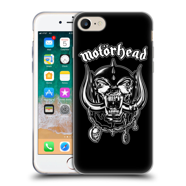 Motorhead Graphics Silver War Pig Soft Gel Case for Apple iPhone 7 / 8 / SE 2020 & 2022 & MagSafe