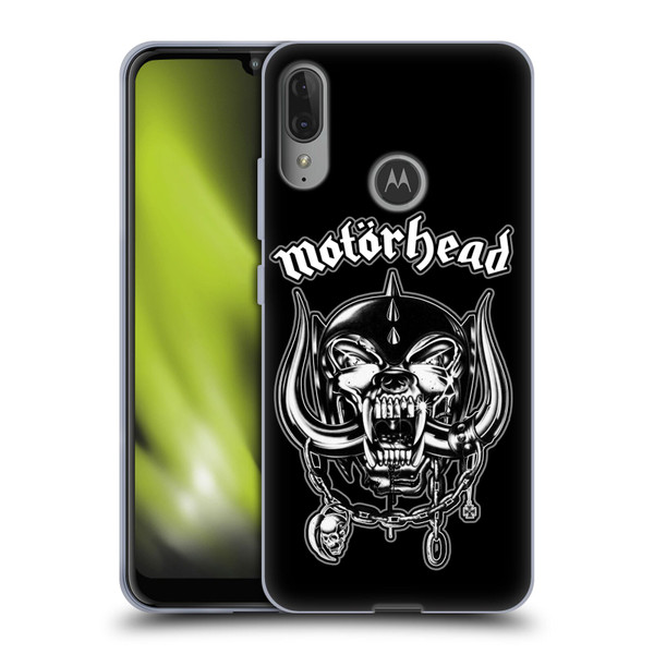 Motorhead Graphics Silver War Pig Soft Gel Case for Motorola Moto E6 Plus