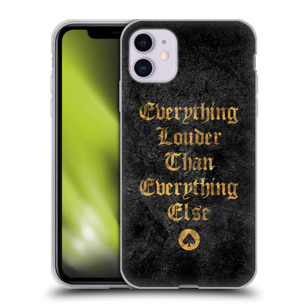 Motorhead Key Art Everything Louder Soft Gel Case for Apple iPhone 11