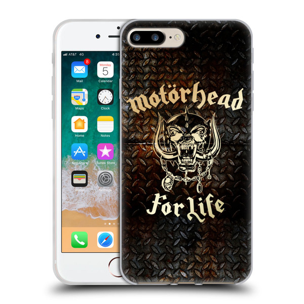 Motorhead Key Art For Life Soft Gel Case for Apple iPhone 7 Plus / iPhone 8 Plus