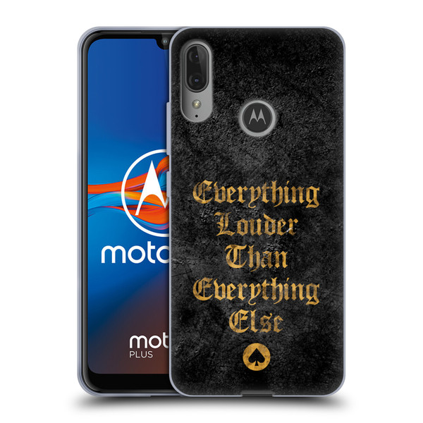 Motorhead Key Art Everything Louder Soft Gel Case for Motorola Moto E6 Plus