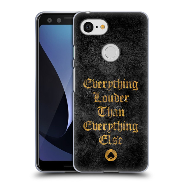 Motorhead Key Art Everything Louder Soft Gel Case for Google Pixel 3