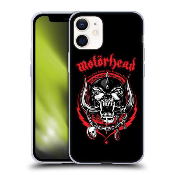 Motorhead Logo Everything Louder Than Everything Else Soft Gel Case for Apple iPhone 12 Mini