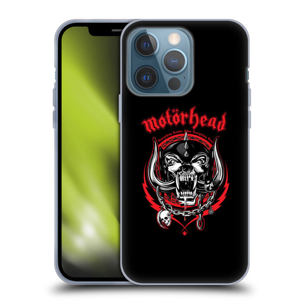 Motorhead Logo Everything Louder Than Everything Else Soft Gel Case for Apple iPhone 13 Pro