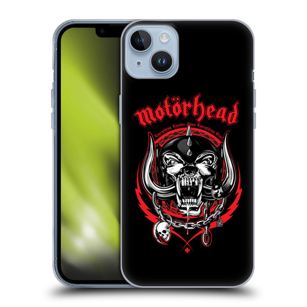Motorhead Logo Everything Louder Than Everything Else Soft Gel Case for Apple iPhone 14 Plus