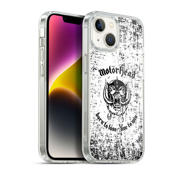 Motorhead Logo Born To Lose Live To Win Soft Gel Case for Apple iPhone 14