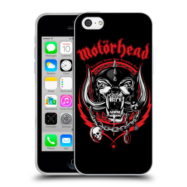 Motorhead Logo Everything Louder Than Everything Else Soft Gel Case for Apple iPhone 5c