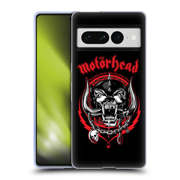 Motorhead Logo Everything Louder Than Everything Else Soft Gel Case for Google Pixel 7 Pro