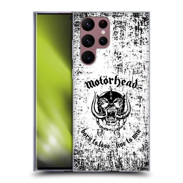 Motorhead Logo Born To Lose Live To Win Soft Gel Case for Samsung Galaxy S22 Ultra 5G