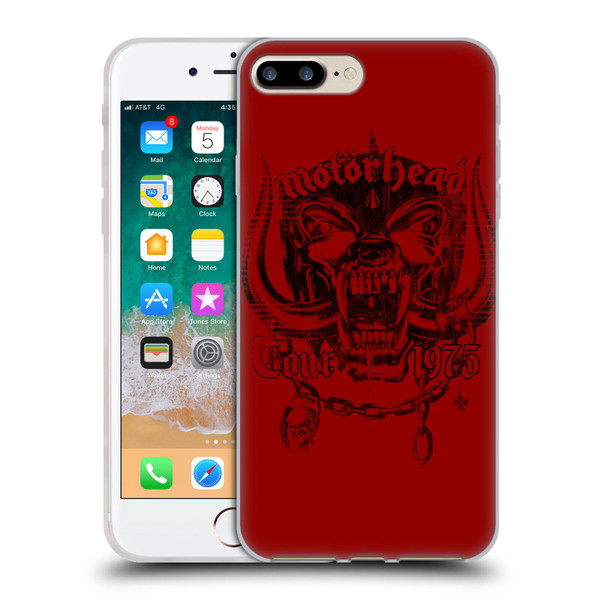 Motorhead Tours 1975 Soft Gel Case for Apple iPhone 7 Plus / iPhone 8 Plus