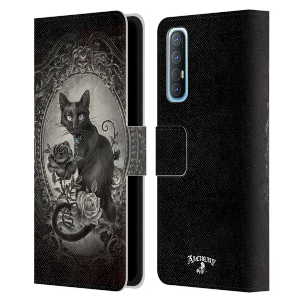 Alchemy Gothic Cats Paracelsus Leather Book Wallet Case Cover For OPPO Find X2 Neo 5G