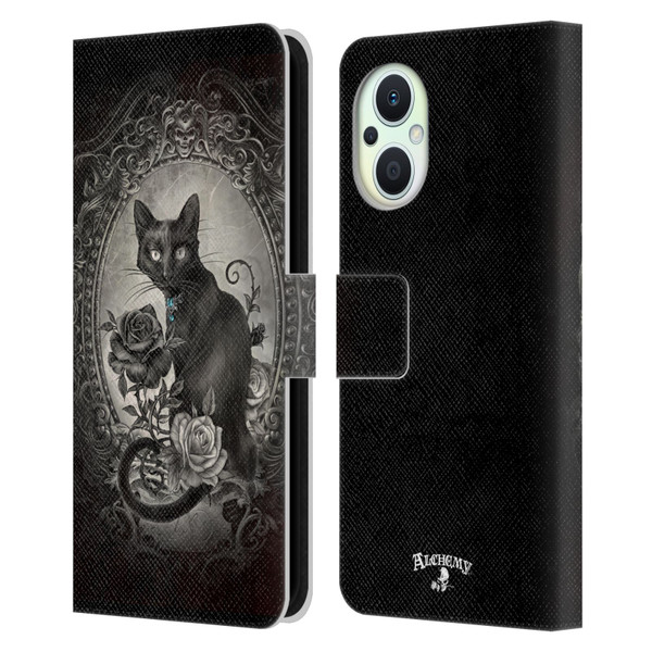 Alchemy Gothic Cats Paracelsus Leather Book Wallet Case Cover For OPPO Reno8 Lite