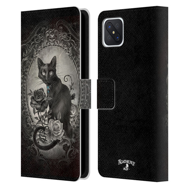 Alchemy Gothic Cats Paracelsus Leather Book Wallet Case Cover For OPPO Reno4 Z 5G