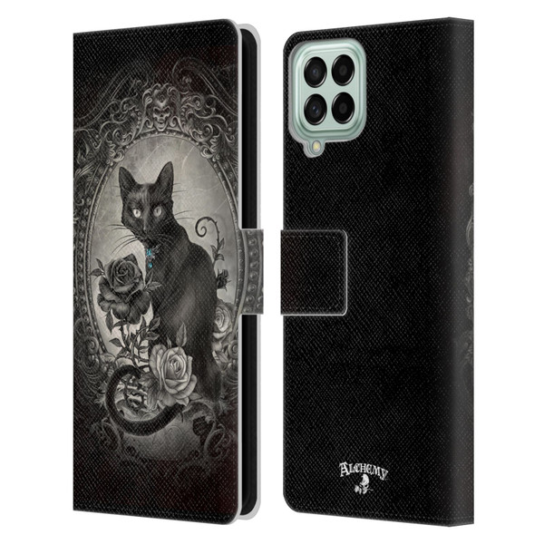 Alchemy Gothic Cats Paracelsus Leather Book Wallet Case Cover For Samsung Galaxy M53 (2022)