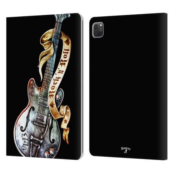 Alchemy Gothic Illustration Rock'it 56 Guitar Leather Book Wallet Case Cover For Apple iPad Pro 11 2020 / 2021 / 2022