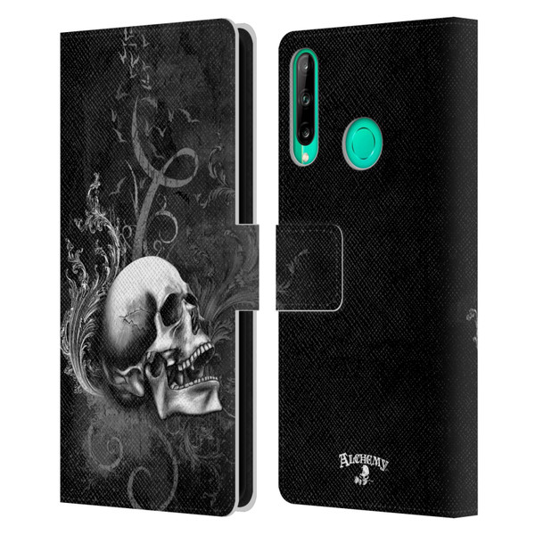 Alchemy Gothic Skull De Profundis Leather Book Wallet Case Cover For Huawei P40 lite E