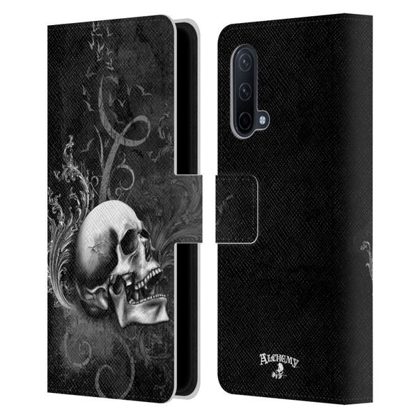 Alchemy Gothic Skull De Profundis Leather Book Wallet Case Cover For OnePlus Nord CE 5G