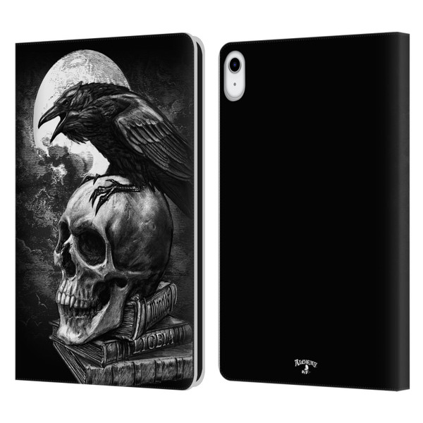 Alchemy Gothic Wing Poe's Raven Leather Book Wallet Case Cover For Apple iPad 10.9 (2022)