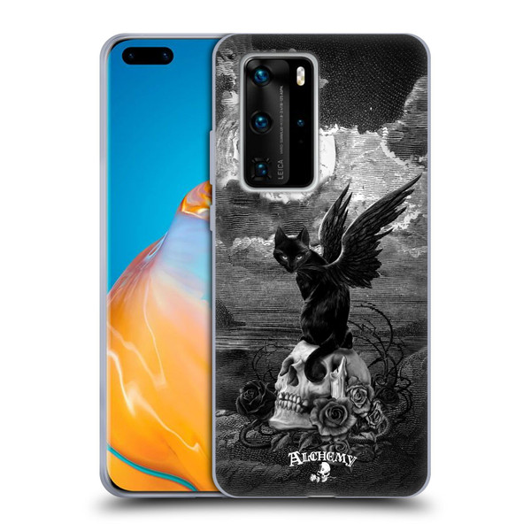 Alchemy Gothic Cats Nine Lives Of Poe Skull Soft Gel Case for Huawei P40 Pro / P40 Pro Plus 5G