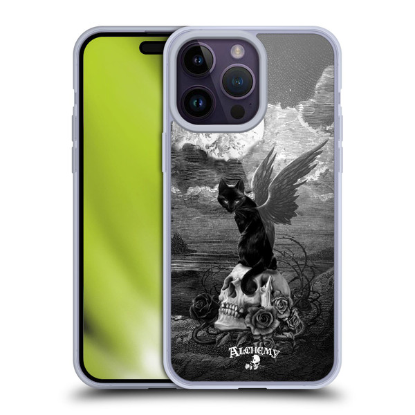 Alchemy Gothic Cats Nine Lives Of Poe Skull Soft Gel Case for Apple iPhone 14 Pro Max