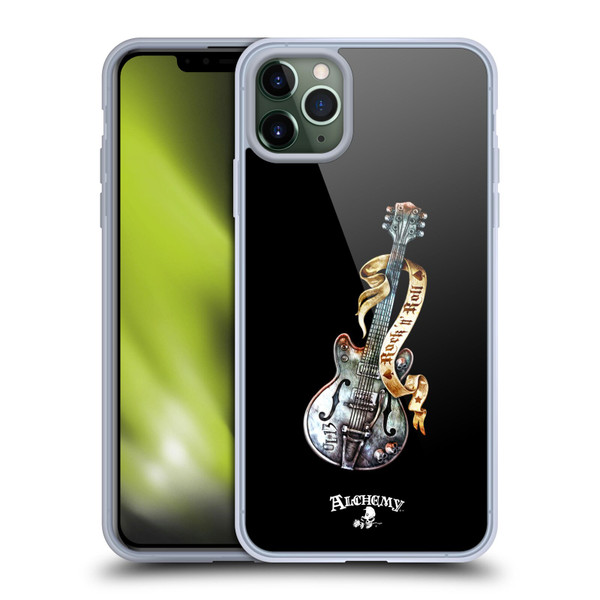 Alchemy Gothic Illustration Rock'it 56 Guitar Soft Gel Case for Apple iPhone 11 Pro Max