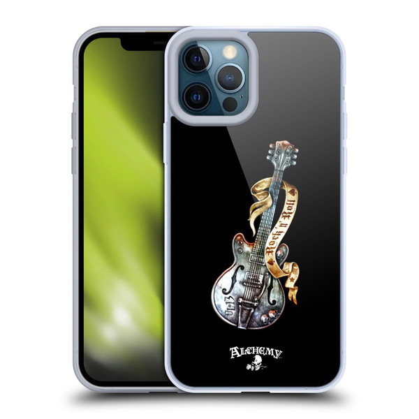 Alchemy Gothic Illustration Rock'it 56 Guitar Soft Gel Case for Apple iPhone 12 Pro Max