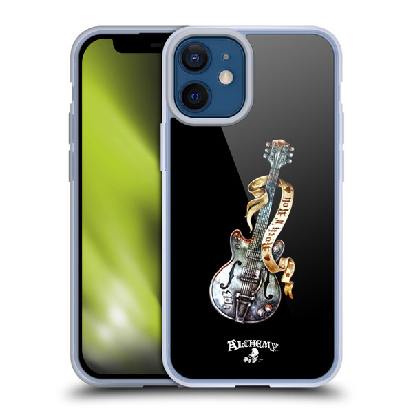 Alchemy Gothic Illustration Rock'it 56 Guitar Soft Gel Case for Apple iPhone 12 Mini