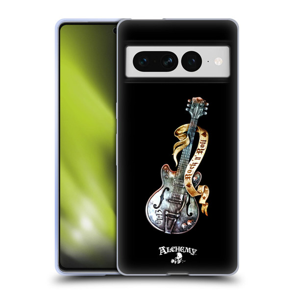 Alchemy Gothic Illustration Rock'it 56 Guitar Soft Gel Case for Google Pixel 7 Pro