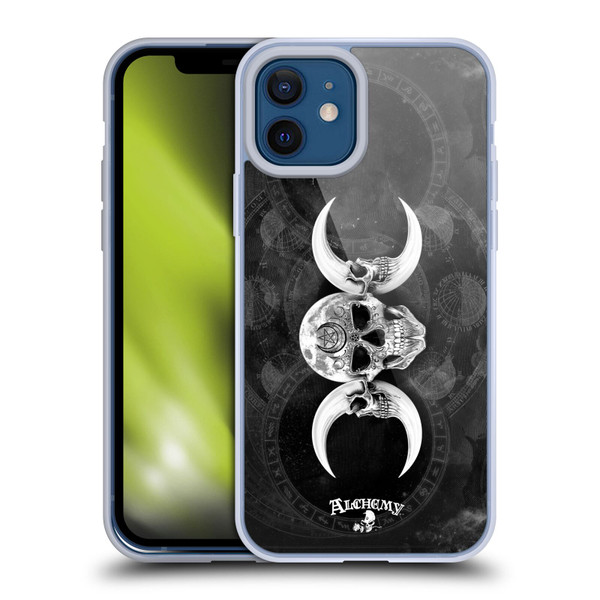 Alchemy Gothic Skull Dark Goddess Moon Soft Gel Case for Apple iPhone 12 / iPhone 12 Pro